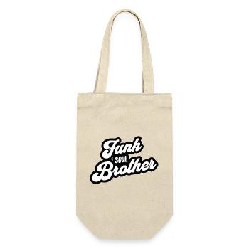 Funk Soul Brother Retro - Gift Bag for Bottles - nature - Front