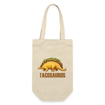 Tacosaurus – Dino trifft Tex-Mex - Geschenkbeutel für Flaschen - Natur - Vorne