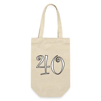 40. 40 YEARS. 40th ANNIVERSARY. 40 YEARS ANNIVERSARY. - Gift Bag for Bottles - nature - Front
