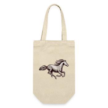 Illustration de cheval de course - Sac à bouteille - nature - Devant