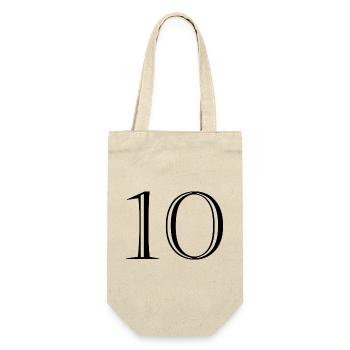 10. 10 YEARS. 10th ANNIVERSARY. 10 YEAR ANNIVERSARY. - Gift Bag for Bottles - nature - Front