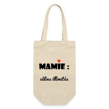 MAMIE. MAMAN. GRAND-MERE. FÊTE DES MÈRES. DRÔLE - Sac à bouteille - nature - Devant