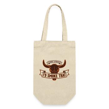 Bull Skull Cowboy Approved Smoker - Gift Bag for Bottles - nature - Front