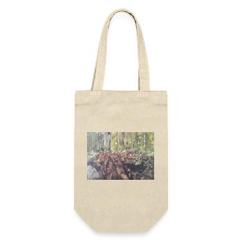 Logs in the forest – an impressionistic landscape - Gift Bag for Bottles - nature - Front