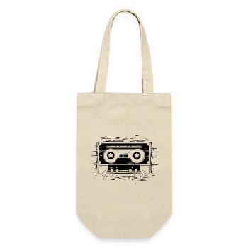 Music Cassette - Gift Bag for Bottles - nature - Front