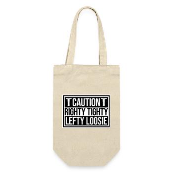 Logo DIY Drôle à droite Tighty Tighty Lefty - Sac à bouteille - nature - Devant