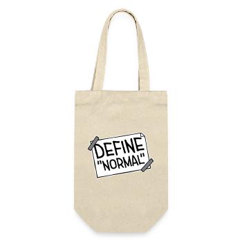 Define Normal Lustig Sarkastisch Definition Grafik - Geschenkbeutel für Flaschen - Natur - Vorne