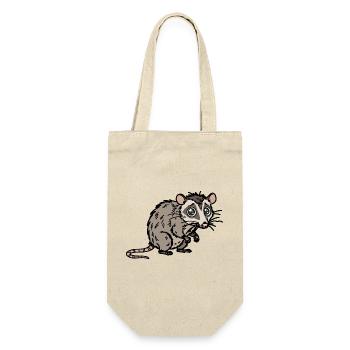 Un design mignon dessiné à la main avec un opossum - Sac à bouteille - nature - Devant