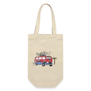 Dänemark Camper Motiv Vanlife Camping Urlaub - Geschenkbeutel für Flaschen - Natur - Vorne