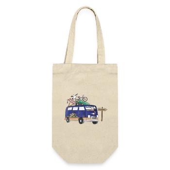 France Camper Motif Vanlife Camping Holiday - Gift Bag for Bottles - nature - Front
