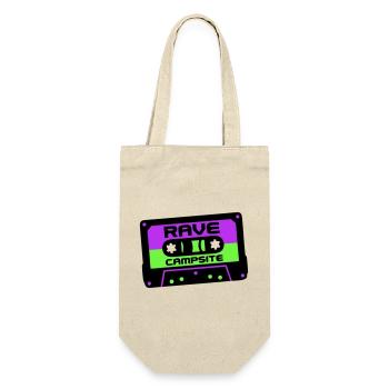 Rave Kassette Festival Logo - Geschenkbeutel für Flaschen - Natur - Vorne