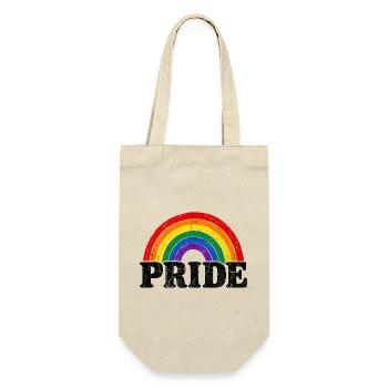 CSD Pride Rainbow Lettering Telling LGBT - Sac à bouteille - nature - Devant