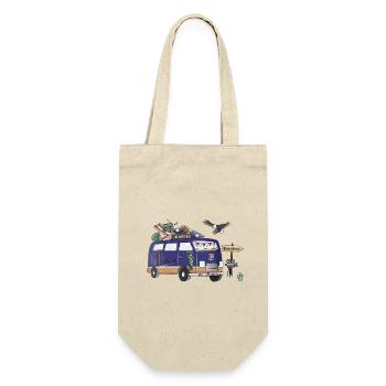 USA Camper Motif Vanlife Camping Vacation - Gift Bag for Bottles - nature - Front