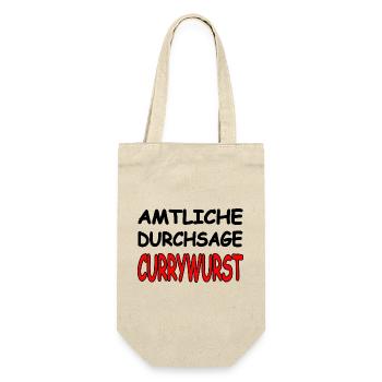 Currywurst - Geschenkbeutel für Flaschen - Natur - Vorne