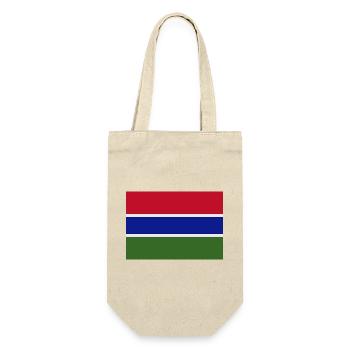 Gambische Flagge - Geschenkbeutel für Flaschen - Natur - Vorne