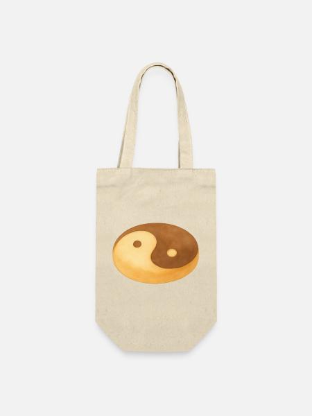Yin-Yang-Keks - Geschenkbeutel für Flaschen - Natur