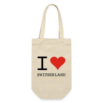 I LOVE SWITZERLAND - Gift Bag for Bottles - nature - Front