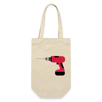 A cordless drill - Gift Bag for Bottles - nature - Front