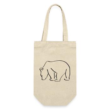 Bären Skizze Zeichnung Scribble - Geschenkbeutel für Flaschen - Natur - Vorne