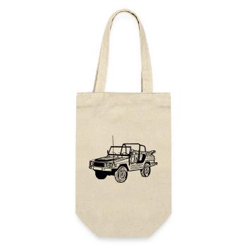 Offroad ,Geländewagen , 4x4 Fun , Kult , Auto (25) - Geschenkbeutel für Flaschen - Natur - Vorne