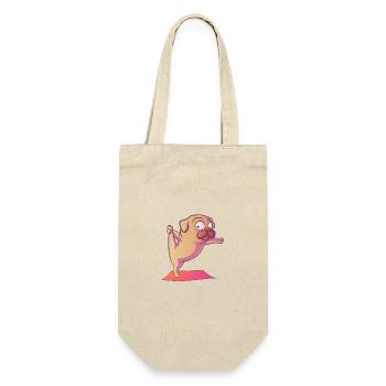 Dog Yoga Fun and Colorful - Gift Bag for Bottles - nature - Front