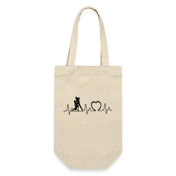 Heartbeat with heart ice pair - Gift Bag for Bottles - nature - Front
