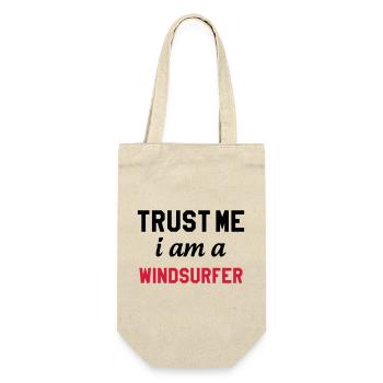 Windsurfen / Windsurfer / Windsurf / Windsurfing - Geschenkbeutel für Flaschen - Natur - Vorne