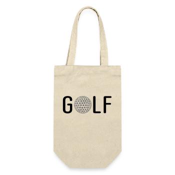 Golf - Geschenkbeutel für Flaschen - Natur - Vorne