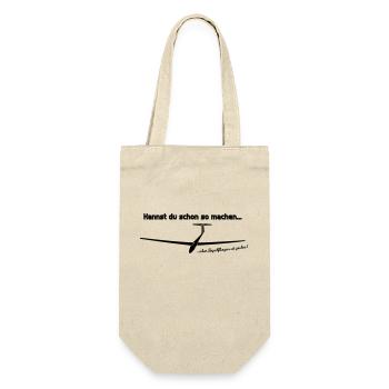 Segelflugzeug Segelfliegen Segelflieger - Geschenkbeutel für Flaschen - Natur - Vorne