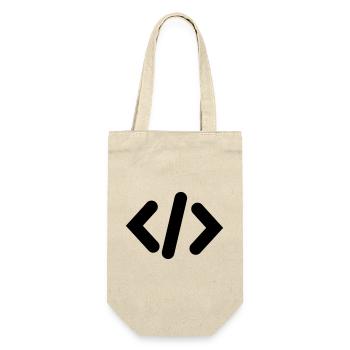 Programmierer-Code - Geschenkbeutel für Flaschen - Natur - Vorne