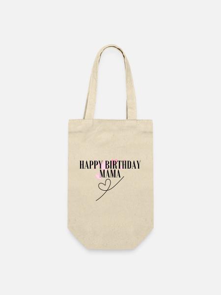 Happy Birthday Mama Lieblingsmensch Geburtstag - Geschenkbeutel für Flaschen - Natur