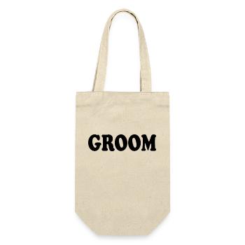 Groom - Geschenkbeutel für Flaschen - Natur - Vorne