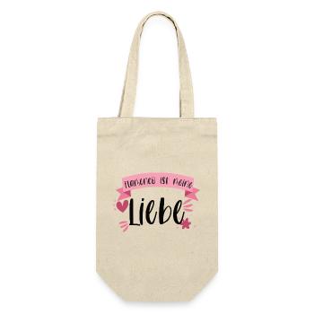 Flamenco ist meine Liebe Geschenk - Geschenkbeutel für Flaschen - Natur - Vorne
