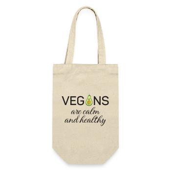 Vegans are calm and healthy - Gift Bag for Bottles - nature - Front