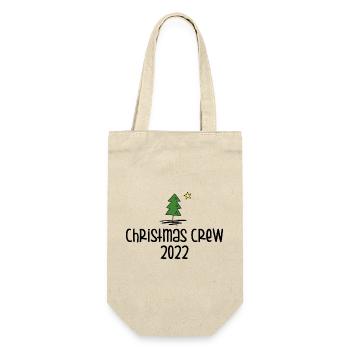 Christmas Crew 2022 - Gift Bag for Bottles - nature - Front