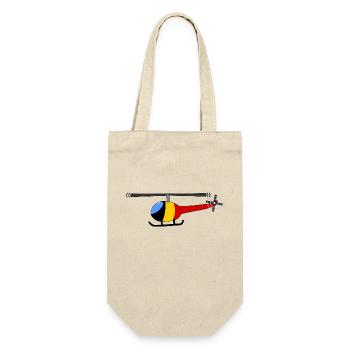 Helicopter Belgium Flag Children - Gift Bag for Bottles - nature - Front