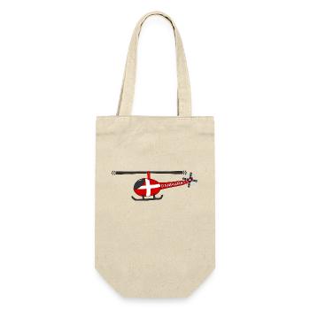 Helicopter Denmark Flag Children - Gift Bag for Bottles - nature - Front