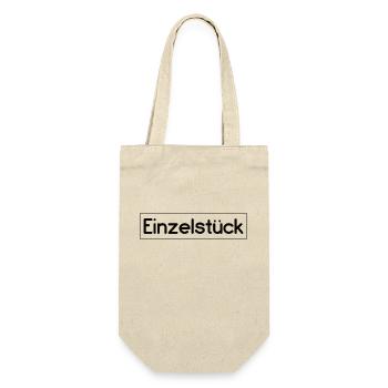 Einzelstück Spruch Design - Geschenkbeutel für Flaschen - Natur - Vorne