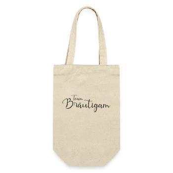 Team Bräutigam - Geschenkbeutel für Flaschen - Natur - Vorne