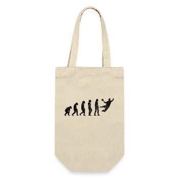 Handball Handballspieler Handballfan Handballteam - Geschenkbeutel für Flaschen - Natur - Vorne