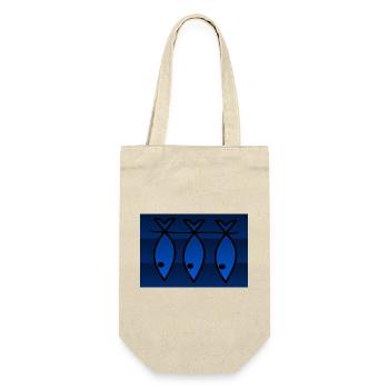 SARDINE. FISH. APRIL FOOL. EASTER. SEA - Gift Bag for Bottles - nature - Front