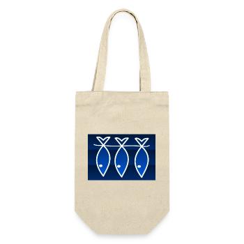 FISH. APRIL FOOL. EASTER. SARDINE. SEA - Gift Bag for Bottles - nature - Front