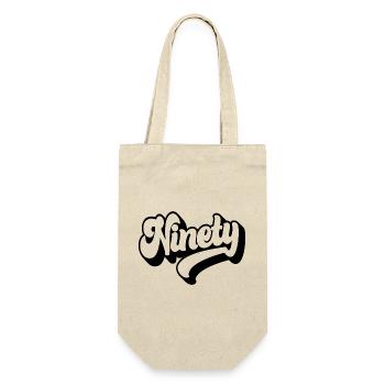 Ninety 90th Birthday Men Women 90 Years Old - Gift Bag for Bottles - nature - Front