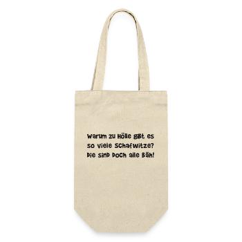 Schaf I Schafe I Witz I Witze I coole Sprüche - Geschenkbeutel für Flaschen - Natur - Vorne