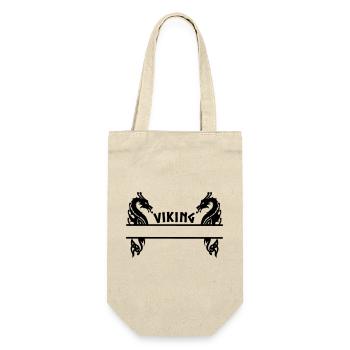 Bannière Viking à deux dragons - Sac à bouteille - nature - Devant