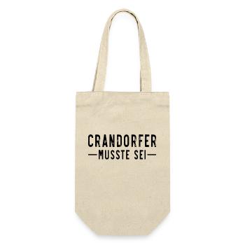 Crandorfer musste sei - Geschenkbeutel für Flaschen - Natur - Vorne
