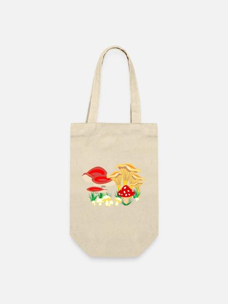 Farbige Zusammensetzung der Pilze - Geschenkbeutel für Flaschen - Natur