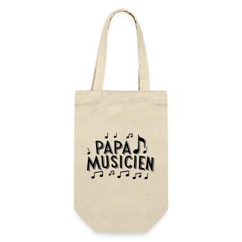 Cadeau Harmonieux : Papa Musicien ! - Sac à bouteille - nature - Devant