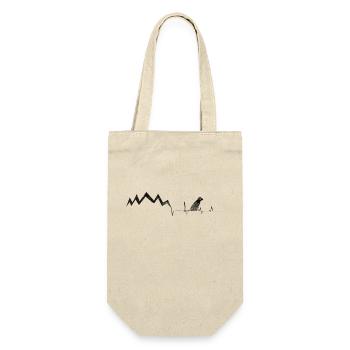 Hund - Herzklopfen - Berge - (3) - Geschenkbeutel für Flaschen - Natur - Vorne