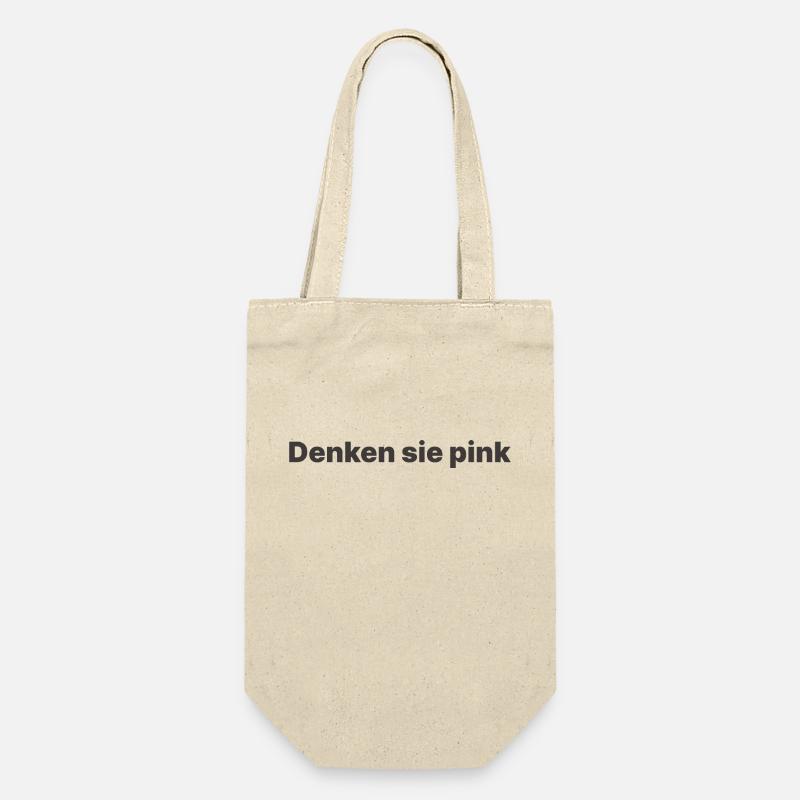 Denken sie pink - Geschenkbeutel für Flaschen - Natur